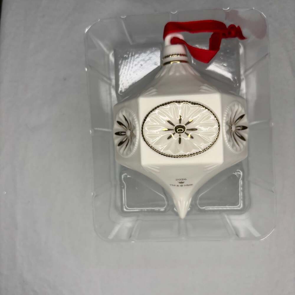 Hallmark Keepsake Festive Finial Ornament Holiday Heirlooms 2026 Porcelain & 14K